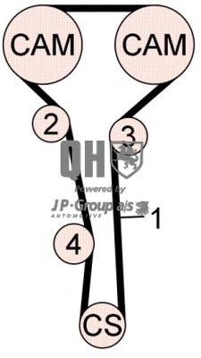 JP GROUP 4312103319 -  Комплект ремня ГРМ